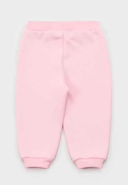 Pantalón De Buzo Bebé Niña Textura Rosado