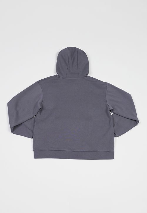 Poleron Niño Teens Con Capucha Bordado Gris
