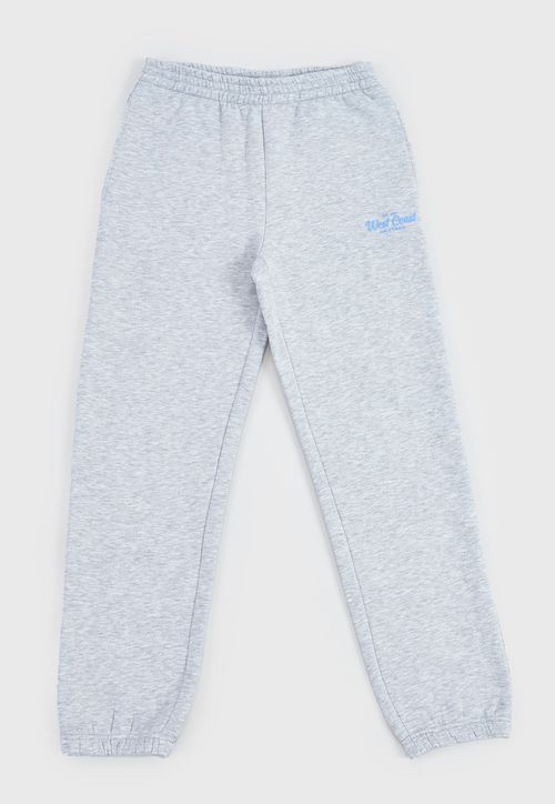 Pantalón De Buzo Niña Teen Basico Gris Melange