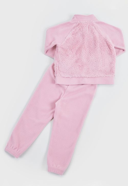 Conjunto Bebé Niña Polar Full Zipper Rosado
