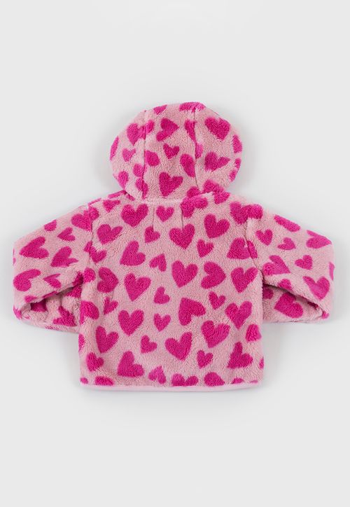 Poleron Bebé Niña Coral Full Zipper Rosado