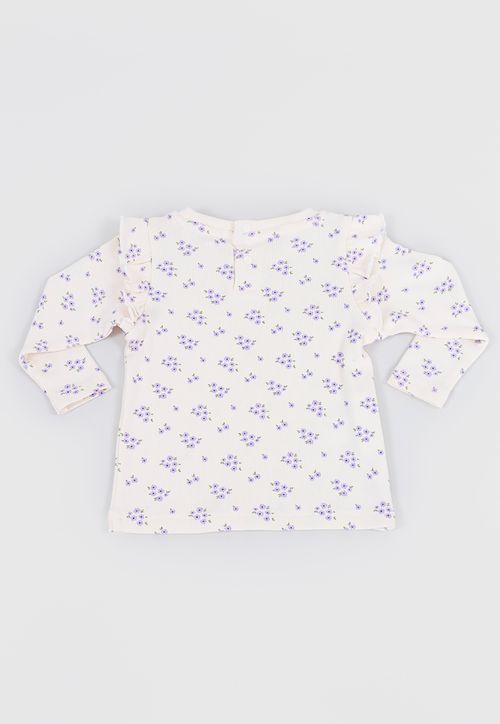 Polera Bebé Niña Manga Larga Ecru