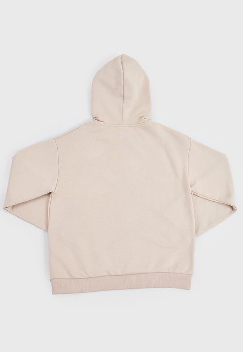 Poleron Niño Teen Hoodie Back Print Beige