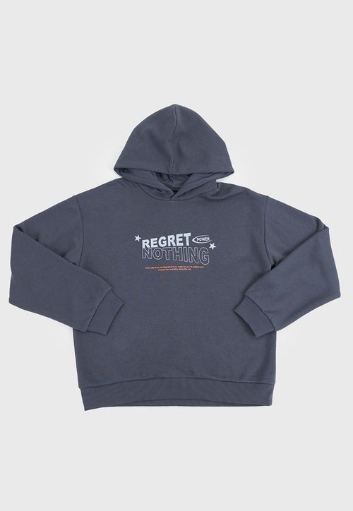 Poleron Niño Teen Hoodie Back Print Marengo