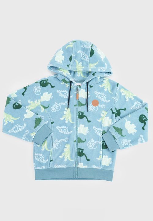 Poleron Niño Kids Polar Full Print Verde