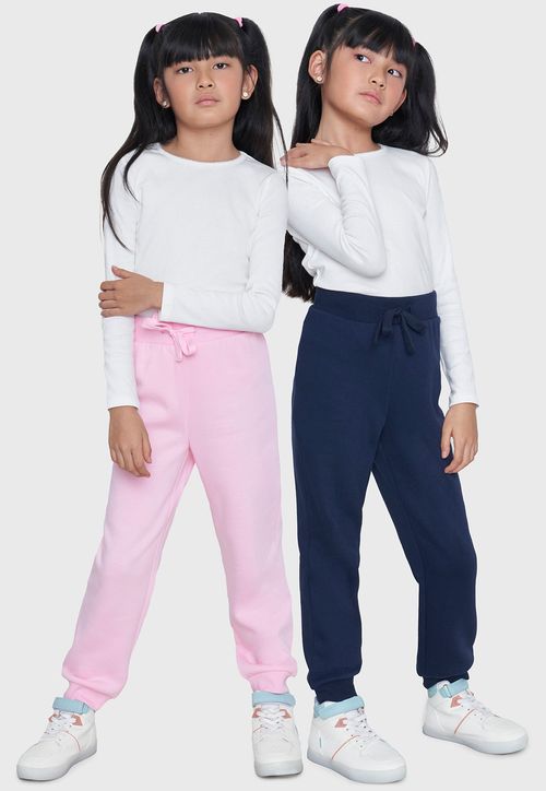Pantalón de Buzo Niña Kids Bipack Rosado