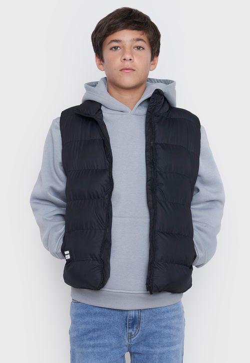 Parka Teen Sin Mangas Negro