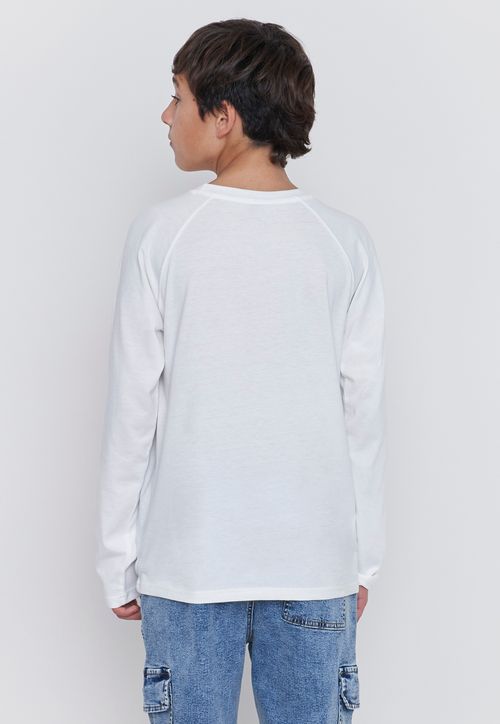 Polera Niño Teen Manga Larga Urban Blanco
