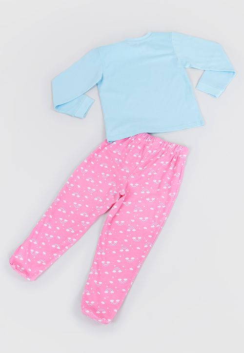 Pijama Bebé Largo Celeste