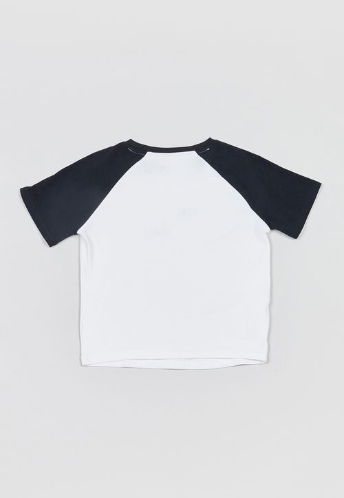 Polera Niña Teen M/C Raglan Blanco