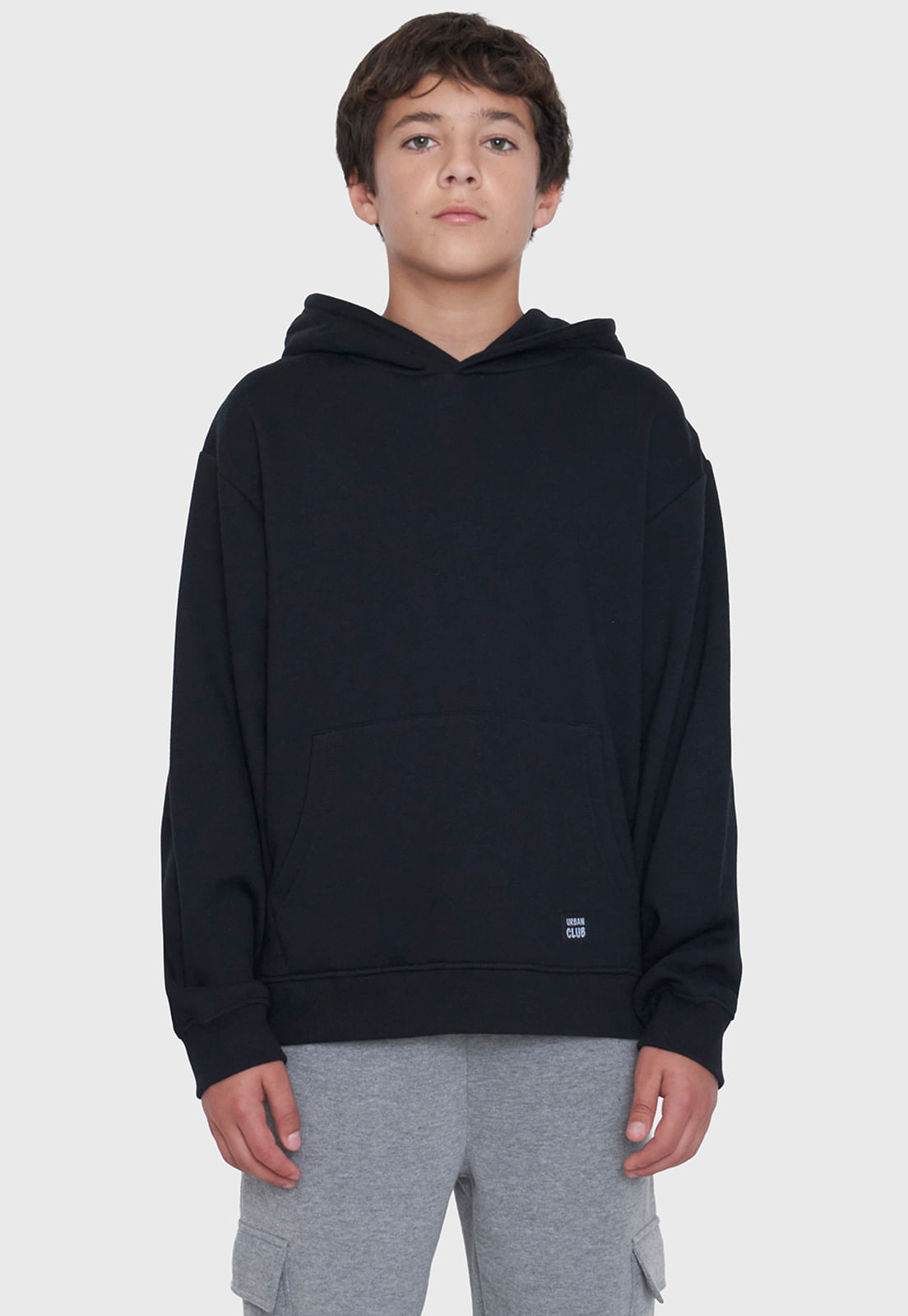Poleron Niño Teen Hoodie Negro
