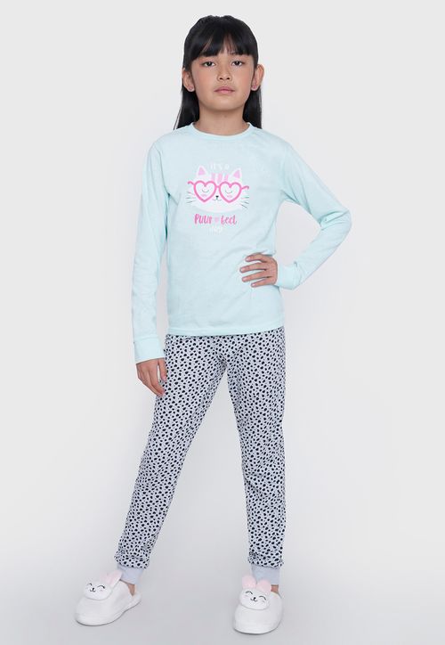 Pijama Niña Kids Largo Menta