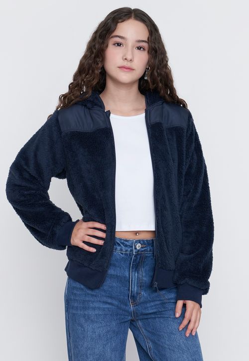 Poleron Niña Coral Escolar Navy