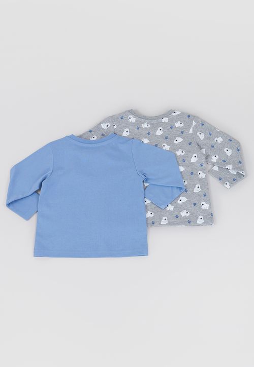 Polera Bebé Niño M/L Bipack Azul