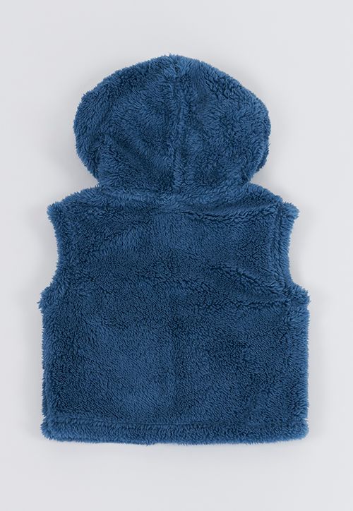 Poleron Bebé Niño Coral Sin Mangas Azul