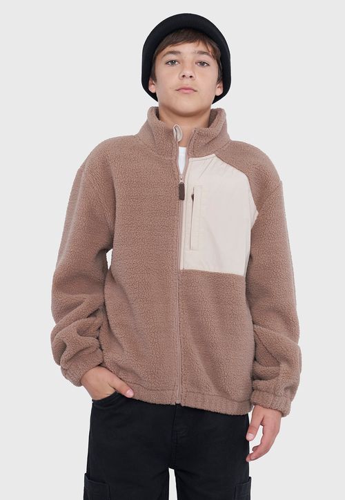 Poleron Niño Teen Sherpa Café