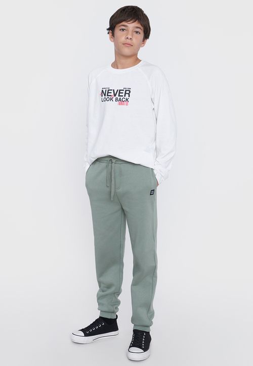 Pantalón De Buzo Niño Teen Basico Verde