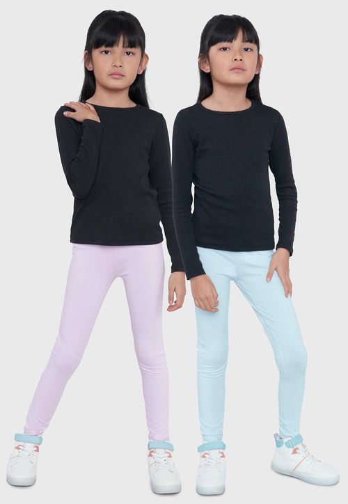 Calza Niña Kids Bipack Celeste