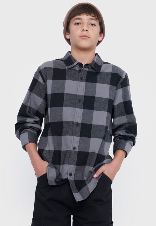 Camisa Niño Teen Franela Gris
