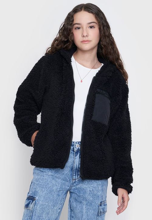 Poleron Niña Teen Corderito Negro