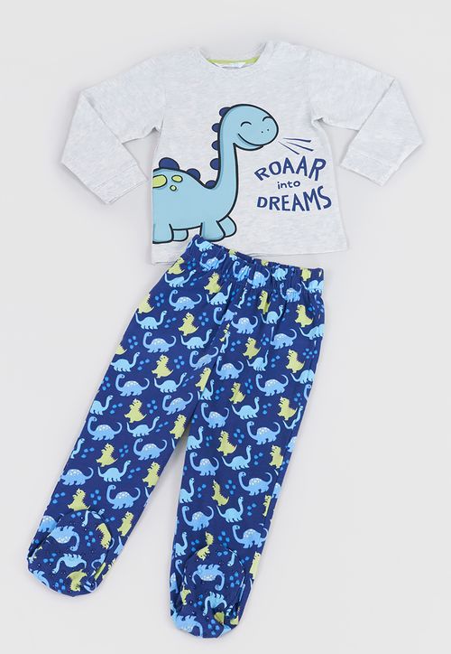 Pijama Bebé Largo Gris