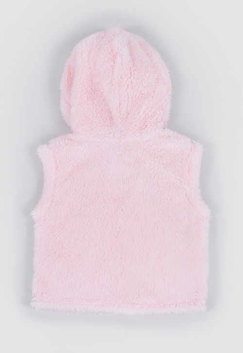Poleron Bebe Niña Coral Sin Mangas Rosado