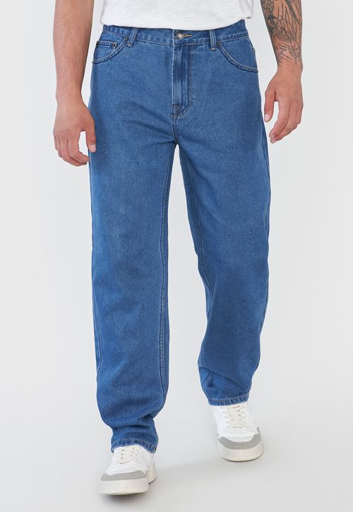 Jeans Hombre Straight Color Azul Medio