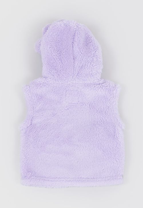 Poleron Bebe Niña Coral Sin Mangas Lila