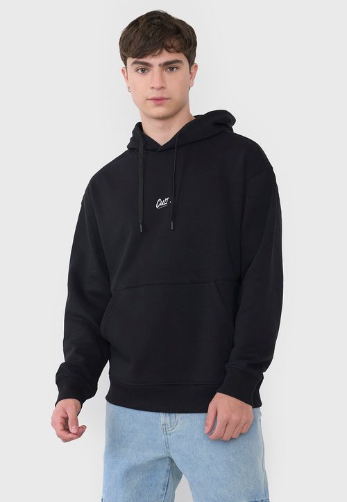 Polerón Hombre Cortes Print Negro
