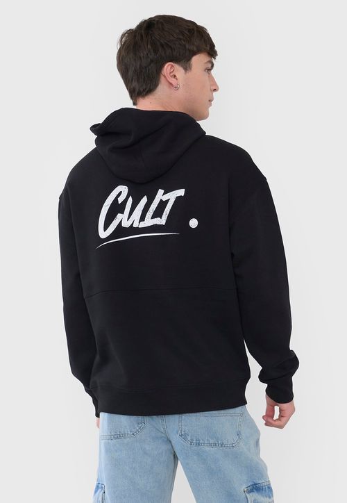 Polerón Hombre Cortes Print Negro