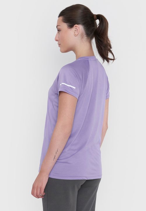 Polera Mujer Deportiva R-Neck Morado