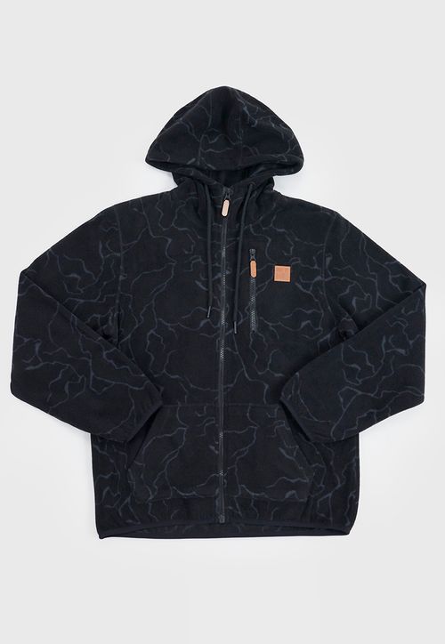 Poleron Niño Teen Polar Full Print Negro