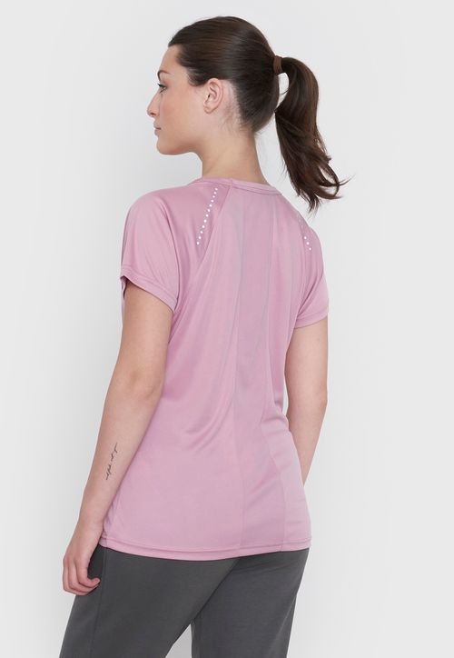 Polera Mujer Deportivo V-Neck Rosado