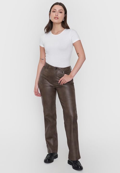 Pantalón Mujer Café Ecocuero
