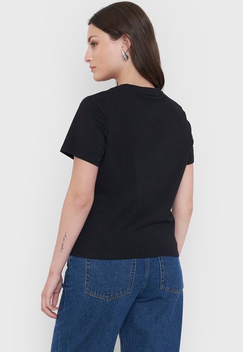 Polera Mujer Aplicación Negro