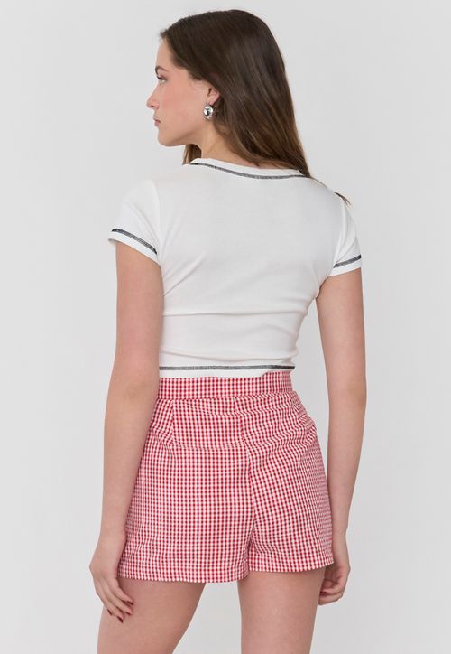 Polera Mujer Saint Tropez Pespunte Ecru