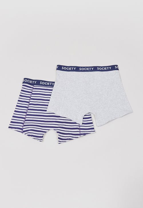 Bóxer Hombre Bipack Líneas Mix Gris/Navy