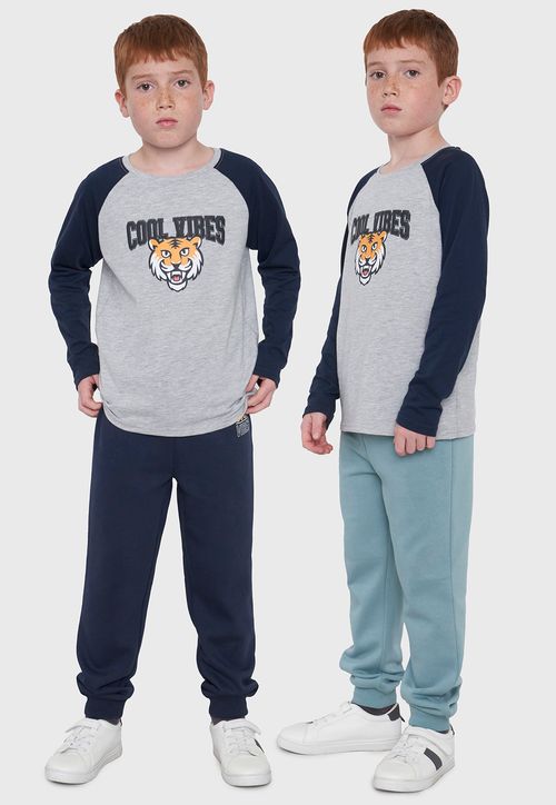 Pantalón de Buzo Niño Kids Bipack Navy
