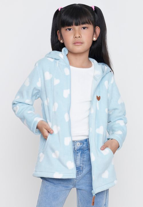 Poleron Niña Kids Polar Celeste