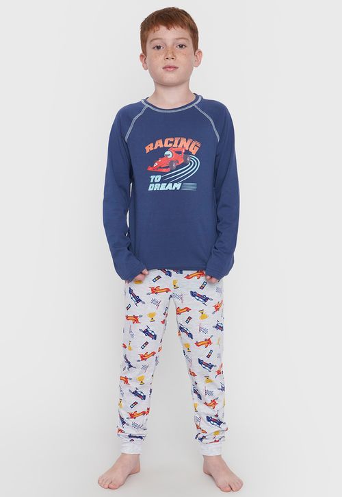 Pijama Niño Kids Largo Azul