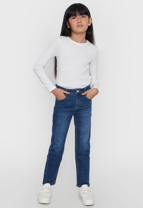 Jeans Niña Kids Skinny Color Azul Oscuro