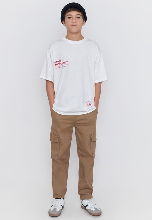 Pantalon Niño Teen Jogger Cargo Camel
