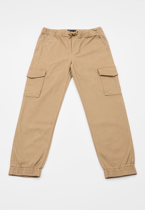 Pantalon Niño Teen Jogger Cargo Camel