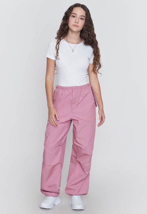 Pantalon Niña Teen Parachute Rosado
