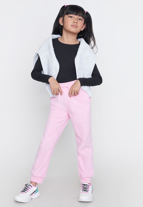 Pantalón De Buzo Niña Kids Polar Rosado