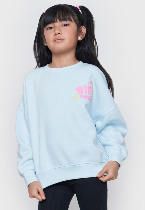 Poleron Niña Kids Pullover Celeste