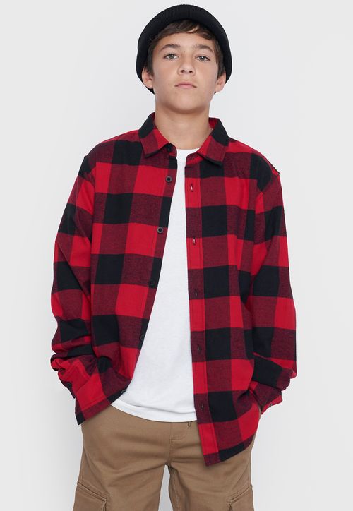 Camisa Niño Teen Franela Rojo