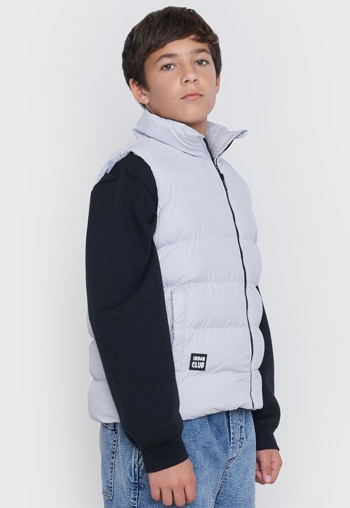 Parka Niño Teen Sin Mangas Gris