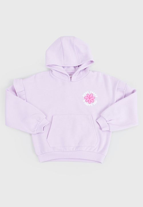Poleron Niña Kids Capucha Rosado