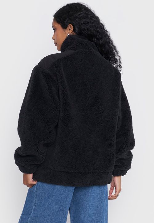 Chaqueta Mujer Peludo Negro